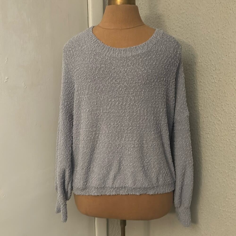Altar'd State Oversized Gray Crewneck Nubby Sweater S/M Cabincore Cozycore Boho